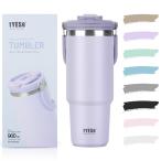 TYESO высокий стакан соломинка имеется 900ml фляжка термос теплоизоляция большая вместимость нержавеющая сталь бутылка крышка имеется ... нет вода бутылка перевозка ручка есть 