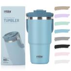 TYESO высокий стакан соломинка имеется 600ml фляжка термос теплоизоляция большая вместимость нержавеющая сталь бутылка крышка имеется ... нет вода бутылка перевозка ручка есть 