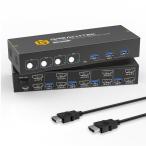 KVM переключатель HDMI 4 ввод 2 мощность 4K@60Hz соответствует USB3.0 установка 4 шт.. PC.2 экран мощность KVM переключатель простой переключатель повышение /. производства режим соответствует 