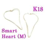 Yahoo! Yahoo!ショッピング(ヤフー ショッピング)18金イエローゴールド（K18YG）『スマート・ハートM』きらきらラインスナップ式フープピアス