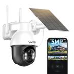 aosu 防犯カメラ 屋外 ソーラー 500万超高画素 PIR人体検知 自動追尾 360度回転 広角撮影 wifi式 完全無線 4LED夜間