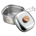 ショッピングキャプテンスタッグ キャプテンスタッグ(CAPTAIN STAG) クッカー ステンレス 角型 ラーメンクッカー 1.3L ステンレス製 日本製 燕三条産 UH-420