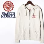 フランクリン＆マーシャル FRANKLIN & MARSHALL ジップアップフードパーカー レディース ムラ染め FLEECE FLEECE ZIP+HOOD LONG