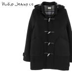 ヌーディージーンズ Nudie Jeans ダッフルコート メンズ 裏地チェック柄 ウール フード ロング丈 HUGH DUFFEL/DOUBLEFACE