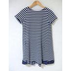 sacai luck короткий рукав окантовка размер 1 туника темно-синий белый женский Sakai подставка 2-0709S 192842