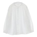ショッピングprit prit ジャガード コットン 製品洗い ブラウス シャツ ホワイト プリット 5-0816M 265318