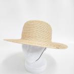 ショッピングストローハット wicagrocery ストローハット Round Brim Flat 麦わら帽子 ハット ベージュ ウィカグロサリー 5-0829M 269099