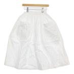 ショッピングオックス homspun 美品 オックス ダブルポケットギャザースカート 202-4481 ロングスカート ホワイト ホームスパン 5-0902M 269599