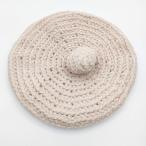 mina perhonen/hitomi shinoyama ブローチ付き ベレー帽 ニット帽 ピンクベージュ ミナペルホネン/ヒトミ シノヤマ 5-1130T 271732