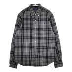 GYMPHLEX J-0872 チェック コットン フランネル ボタンダウン 長袖シャツ グレー ジムフレックス 5-1214T 275426