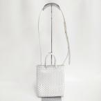 ANTEPRIMA INTRECCIO ミニアトゥーラ 縦型 ワイヤーバッグ カード付き LATTE METALLICO オーロラホワイト アンテプリマ 6-0118G 279765