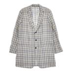Scye 新品 ギンガムチェックチェスターコート 1121-41026 定価73700円 コート ブルー アイボリー サイ 5-0416M F97631