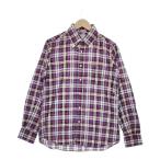 INDIVIDUALIZED SHIRTS USA製 スタンダードフィット チェック BD 長袖シャツ パープル インディビジュアライズドシャツ 5-0317M F98219