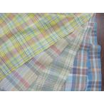 生地 マドラスチェック パステルカラー 綿100% インド産