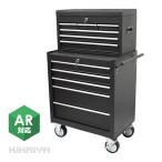 ローラーキャビネット チェスト＆キャビネット 5段セット リンクル塗装 ロールキャビネット ツールキャビネット ツールボックス 工具箱 KIKAIYA