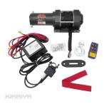 電動ウインチ 12V 最大牽引能力4000lbs 1814kg シンセティックロープ 電動ホイスト 超軽量 KIKAIYA