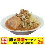 ショッピングお試し ラーメン お試しセット 送料無料 二郎系ラーメン 濃厚にんにく味噌味！≪豚系・味噌ラーメン２食セット≫二郎系インスパイア