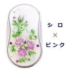 Yahoo! Yahoo!ショッピング(ヤフー ショッピング)LEDライト付スライドルーペ　トールペイントで描いた薔薇 シロピンク