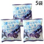 『賞味期限：27.01.17』シャーベット ぶどう 凍らせて食べる 6個入 JCC 雪国アグリ 5袋
