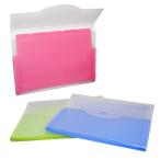 A4 ドキュメントファイル マチ付 6ポケット カラー