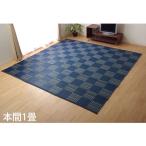 『代引不可』イケヒコ ポリプロピレンラグ ウィード 本間1畳 (95.5×191cm) ネイビー WED95191