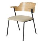 [ оплата при получении не возможно ] стул локти есть натуральный / бежевый подушка есть под дерево натуральное дерево железный LC-4835NA-BE Hagi .