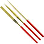 SUN UP ダイヤモンドヤスリ 3本組 チタンコーティング 金属 棒ヤスリ 140mm