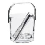 アデリア(ADERIA) ストレートアイスペール クリア 925ml トング付 日本製 アイス・ペール 大容量 氷入れ 容器 氷 スコップ ガラ