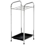 不二貿易(Fujiboeki) 傘立て 9本用 幅25.5×奥行28.5×高さ62cm クロム アンブレラスタンド 組立商品 95709