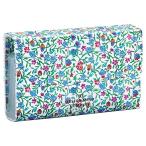 ショッピング通帳ケース リヒトラブ 通帳ケース ホルダー型 フラワーイメージ 青 D1184-8