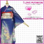 レンタル商品 振袖 フルセット 貸衣装 青 ブルー blue No.653 振袖 適応身長：150〜165cm位