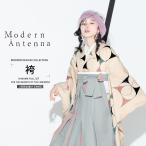 Modern Antenna モダンアンテナ 二尺袖 着物 袴 レンタル商品 フルセット和服 袴 クール ツートンピンク グレー 斬新 MN36
