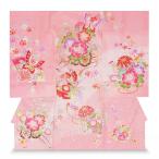  женщина . девочка производство надеты в аренду товар .. три . кимоно шляпа слюнявчик комплект . костюм японская одежда праздник . надеты первый надеты производство надеты золотая краска .. бабочка . цветок классика рисунок розовый 