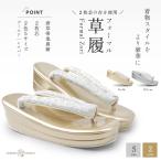 ローブデコルテ調 唐草の鼻緒 2枚芯 フォーマル 草履 レディース 選べる 2色 5サイズ Sサイズ フリーサイズ Mサイズ Lサイズ LLサイズ 3Lサイズ 単品 金 銀