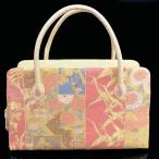 バッグ 利休型 唐織 西陣 日本製 正絹 帯地 金地 鶴 梅 菊 牡丹 桔梗 フォーマル 結婚式 入学式 卒業式 入園式 卒園式 お茶席 ハンドバック 和 和装 着物 k2219