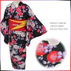 半額セール 浴衣 レトロ レディース フリーサイズ 単品 黒地 薔薇 夏祭り 花火大会 Ｍサイズ Ｌサイズ 和装 着物 yu58-b