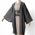 薄羽織ボイルクレープグレー縞長羽織...