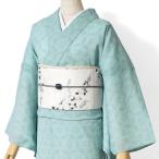 着物 セオアルファ 単衣 JAPAN MODE 松葉雪 水色 洗える着物 仕立て上がり カジュアル 小紋 レディース ポリエステル 春 夏 秋