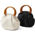 がま口バッグ フラワー カットジャガード シフォン ホワイト ブラック ハンドバッグ 鞄 手提げ 和装 夏 浴衣 着物 レディース