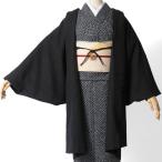 薄羽織ウールガーゼ黒長羽織変り衿船...