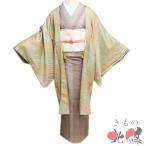 перо тканый пальто кимоно натуральный шелк б/у .. земля узор перо тканый шнур имеется пшеница цвет обратная сторона лист . цвет длина 101cm.68cm кимоно север .A1317-4