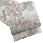 ショッピングFINAL ＼ FINAL PRICE ／ ★きもの北條★ やまと誂製　淑やかな和の装いに　薄灰色　多色　銀　袋帯 A808-10 【未使用】