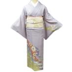 ショッピングFINAL ＼ FINAL PRICE ／ 付下げ 付け下げ 訪問着 着物 中古 フォーマル 紋付 薄梅鼠色 多色 金 身丈163cm 裄65cm L ワイド きもの北條 A886-1