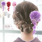 送料無料 髪飾り 成人式 花 パール 11点 セット 赤 ピンク 紫 和装 前撮り 卒業式 小学生 発表会 シンプル 結婚式