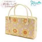 バッグ 利休バッグ 着物 和装 フォーマル ゴールド 金 正絹帯地 レディース 大容量