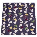 風呂敷 ふろしき 二四巾 藍墨茶地 折り紙 89cm 綿 日本製 和 コットン ギフト プレゼント お弁当箱 エコ