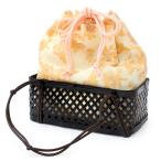 かごバッグ 浴衣 黒 かご オレンジ 花柄 巾着 横長 レディース 夏  女性 バッグ カゴ 籠 きんちゃく ゆかた 浴衣バッグ 手提げ 和装 和服 レトロ