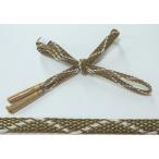 夏用帯締め平帯締め正絹黄橡白ko3...