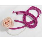 [ новый товар * новый старый * outlet ] натуральный шелк местного производства obi shime цветок жемчуг имеется * strong red лиловый ламе ввод 