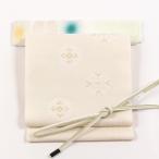 夏帯 西陣織 絽 九寸 名古屋帯 絽織 白地 華文 白金 六通柄 弥栄織物 セミフォーマル カジュアル ひとえ 夏 未仕立て